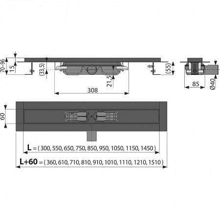 Alcaplast  APZ101BLACK-650