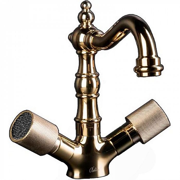 Смеситель для раковины Boheme Royal Cristal, золотой