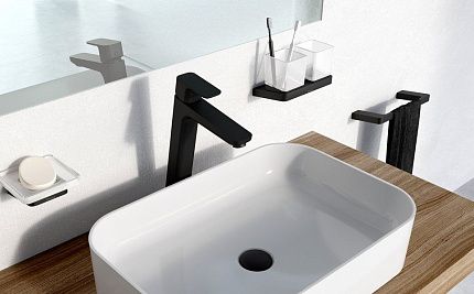 Смеситель для умывальника Ravak 10° Free black -TD F 015.20 X070151