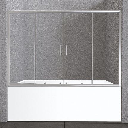 Душевая шторка на ванну BELBAGNO UNIQUE-VF-2 UNIQUE-VF-2-150/180-140-P-Cr