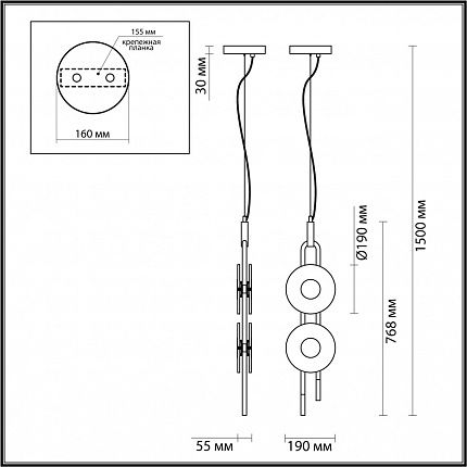 Подвес ODEON LIGHT MAGNET 5407/23L MODERN