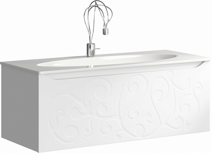 Тумба с раковиной Clarberg Elegance белый EL0112