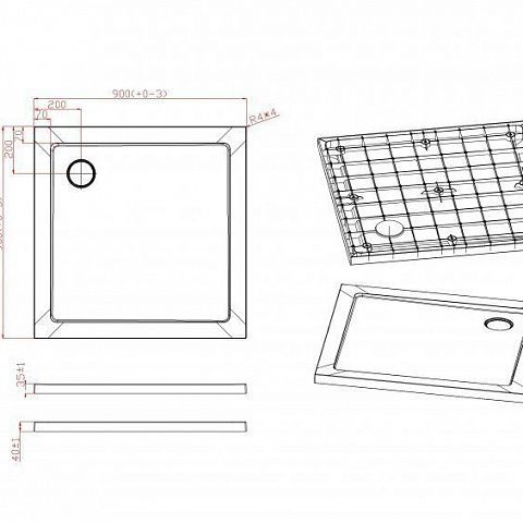 Cezares  TRAY-M-A-90-SCR
