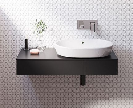 Встроенный смеситель Root Square для раковины, настенный, хром