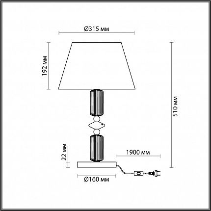 Настольная лампа ODEON LIGHT CANDY 4861/1TC CLASSIC