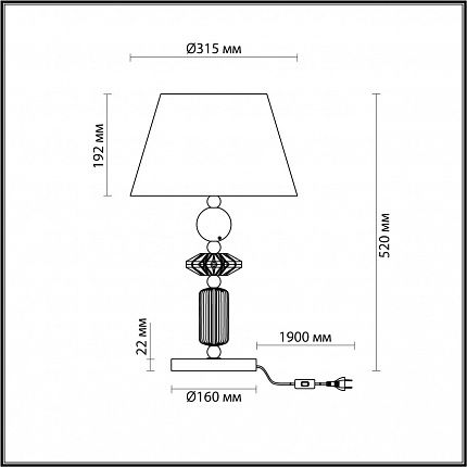 Настольная лампа ODEON LIGHT CANDY 4861/1TB CLASSIC