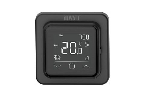 IQwatt IQ Thermostat SMART HEAT BLACK