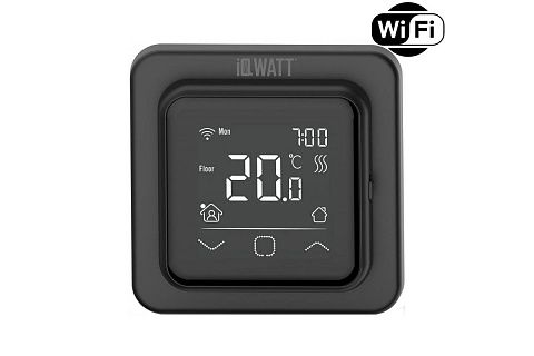 IQwatt IQ Thermostat SMART HEAT BLACK WI-FI