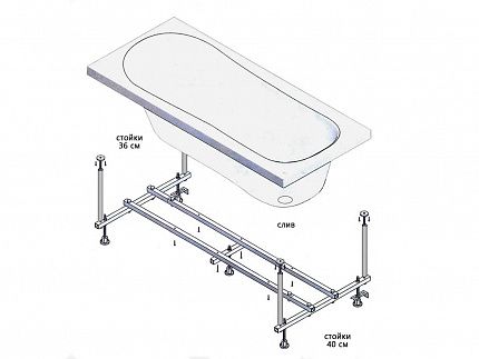 Опора универсальная усиленная для ванн Ravak Domino Plus 150, 160, 170 GR00001138