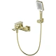 Смеситель для ванны Oliveeka D OL-639003A-BG с душевым гарнитуром, золотой матовый