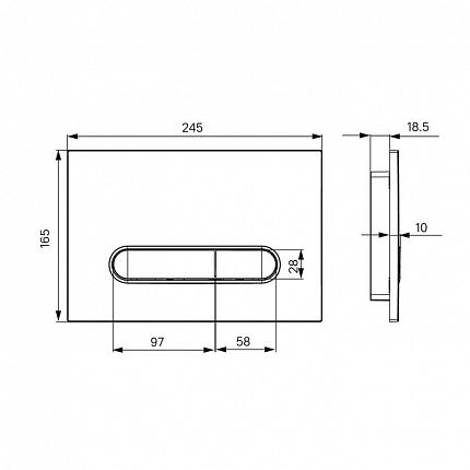 Кнопка смыва IDDIS Unifix UNI01WBi77 белый