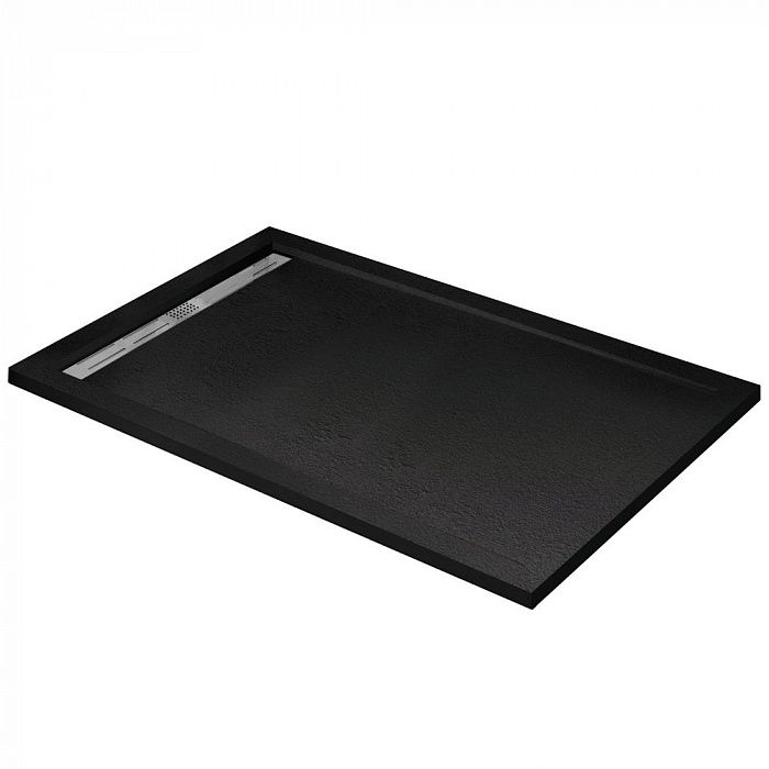 TRAY-AS-AH-120/90-30-NERO Поддон из искусственного мрамора, чёрный матовый