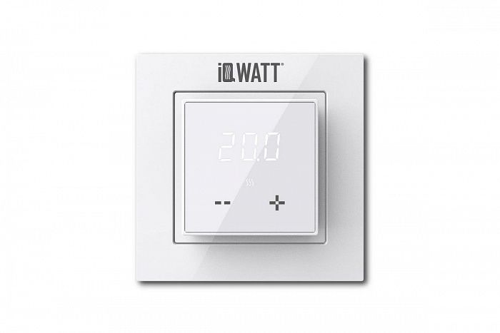 IQ THERMOSTAT D WHITE - электронный терморегулятор с сенсорным экраном для теплого пола