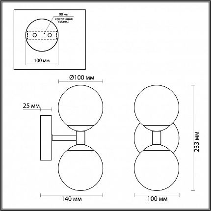Настенный светильник ODEON LIGHT LOLLA 4361/6WL MIDCENT