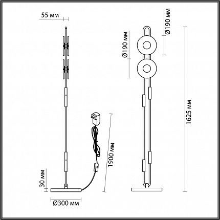 Торшер ODEON LIGHT MAGNET 5407/23FL MODERN